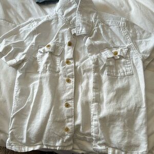 Old navy linen button up boys